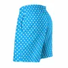 Mäns shorts blå och vit polka dot bräda sommarplatser tryck klassiska strand korta byxor man surfing snabba torra grafiska stammar