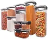 Disposable Take Out Containers 32 and 47 Cup Food Storage Container Set Clear 18Piece 9 Bases with Lids 230901
