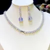 Urok Bracelets Asnora - sześcienne kolczyki z cyrkonu Ustaw luksusową biżuterię ślubną dla kobiet Akcesoria X0205 230901