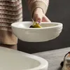 Dinnerware Sets Ceramic Fruit Salad Bowl Pasta Ramen Soup Basins Home Irregular Shape Solid Color Cutlery Cooking Plate Snack Dessert 230901