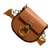 Briefcases Small Tess Bag Purse Shiny Leather Suede Handbag Round Shape crossbody Designer xury Flap With Magnet Closure Shoulder Bags Linen lining6375813