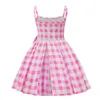 Cosplay Barbie Girl Princess Skirt Movie Barbie Compley 2-11t Kids Designer Pink Plaid Dress 3 Style