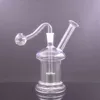 Partihandel 10mm kvinnlig mini -vattenpipa färgglad svamp perkolator vatten glas dab rigg bongs med oljebrännare banger skål för rökning