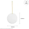 Sublimatie blanco ornament wit keramiek 3 inch rond hart sterboom porseleinen hanger met gouden koord voor kersttag blanks LL