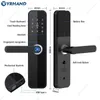 Serrature per porte YRHAND Oro Serratura biometrica intelligente TUYA WIFI Sblocco remoto Scheda di impronte digitali Password Chiave Password Serratura intelligente HKD230903