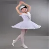 Palco desgaste branco diamante ballet vestido crianças cisne lago traje meninas tutu collant dancewear trajes crianças