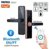 Serrature per porte Phipulo F5 Tuya Bluethooth Impronte digitali biometriche Serratura elettronica Scheda RFID Sblocco remoto Smart HKD230904