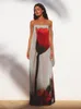 Basic Casual Jurken Juliaanse MO-jurken Maxi-motiefjurken Spaghetti-jurken 2023 seks voor een mooie look Chic tembus pandang 230904