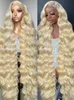 Synthetic Wigs Luvin Brazilian 30 40 Inch 613 Honey Blonde Color 13x6 Lace Front Wigs 250% Body Wave 13x4 Lace Frontal Human Hair Wig For Women 230901