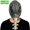 Party Masks Halloween Skeleton Facemasks Silicone Horrible Helmet Full Head Steampunk Creepy Mask Realistic Horror Cosplay Party Costume 230904