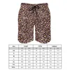 Shorts pour hommes Summer Gym Rose et Or Léopard Sports Fitness Animal Print Graphic Beach Pantalon court Vintage Maillot de bain à séchage rapide