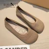 Terlik Çizgili Daireler Çıplak Ayakkabı Ayakkabı Loafers Bahar Sonbahar Günlük Espadriller Spor Ayakları Düz ​​Topuk Dokuma Kare Toe Boyutu 42 230901