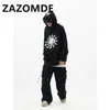 Sudaderas para hombre ZAZOMDE otoño nuevo Harajuku Streetwear Hip Hop sudadera con capucha de manga larga Tops Patchwork suelta sudaderas con capucha de araña hombres LST230902