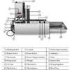 1800 szt. Automatyczny producent pączków pączki Fryer Fryer cztery rzędy maszyny Donuts Machine