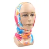 Sciarpe con ciondolo Copricapo colorato Sciarpa da trekking con griglia a righe floreali vintage per donna Maschera tubolare Bandana multifunzionale Ghetta per il collo x0904