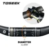 Cykelstyrningskomponenter TOSEEK MATT 3K Kolfiber Bike Mountain Styrbar Cycling MTB Riser/Flat Styr 31,8 mm cykeldelar 230904