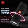 Portable Speakers TG289 Wireless Outdoor Portable Speaker Color Light Stereo Column Waterproof Subwoofer Bluetooth Speakers Support USB/TF/FM Q230905