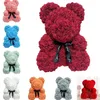 25 cm Rose Bear Simulation Flower Creative Gift Soap Rose Teddy Bear Birthday Present Hug Bear T8G018230I