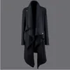 Women's Wool Blends Autumn and winter tide men's irregular medium-length wool coat men's version of the Korean fashion personality cloth trench coat HKD230904