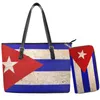 Sacs de soirée Mode Cuba Pays Drapeau Modèle Four Seasons Sac à main Grande capacité Poche interne Satchel Portefeuille facile à transporter Bckpack