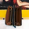 Cartera Zippy con doble cremallera, la forma más elegante de llevar tarjetas de dinero, monedas, monedero de cuero para hombres famosos, tarjetero largo busine155v