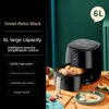 Przybory kuchenne 45L 6L Smart Electric Air Fryer Duża pojemność Automatyczna gospodarstwo domowe Multi 360 ° Pieak LED Deep Bez oleju 230901