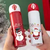 Tasses Plats Ustensiles 500 ml Bouteille d'eau isolée de Noël en acier inoxydable Thermos Cup Cartoon Santa Portable Cup Cadeaux de Noël pour enfants Nouvel An x0904