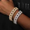 Anhänger Halsketten 20mm 5 Reihen Stein Männer Hip Hop Armband Blase Miami Kubanische Kette VVS 925 Sterling Silber Rock Rapper Schmuck Weihnachten 230901