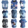 Vêtements pour chiens Denim élégant et pour petits chiens moyens revers Jeans gilet manteau printemps automne vêtements pour chiens pour Chihuahua Bulldog teckel x0904