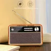 Tragbare Lautsprecher Retro-Wecker aus Holz, Bluetooth-Lautsprecher, multifunktionaler Radio-Musik-Player, LED-Anzeigekarte, Caixa de Som mit Fernbedienung HKD230904