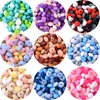 Tänder leksaker 50pcslot 12mm silikon spacer pärlor för diy charms födda omvårdnadstillbehör halsband pacifier kedja tänder leksak bpa gratis 230901