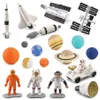 Action Toy Figures Simulation Plastic Outer Space Toys Nine Planets Model Solar System Planet Spelar Science Educational Toys 19pcs 230904
