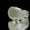 Anillos de boda 925 Plata de ley 15 mm Anillo de diamantes para hombres Personalizado 3D Nombre grabado AAA Cubic Zircon Compromiso de oro Anillo de bodas Joyería 230901