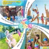 Party Balloons 10st magnetiskt återanvändbart vatten Summer Bomb Splash Balls Outdoor Beach Spela Toy Pool Games for Kids Drop Delivery Dhukf