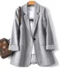 Women garnitury Blazers Women Trendy Patchwork Korean Chic Spring Loose Pockets Lady Eleganckie płaszcze pojedyncze przycisk Minimalistyczna część marki długie rękaw 230904