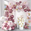 Inne imprezy imprezowe zapasy Macaron Butterfly Balon Garland Arch Zestaw urodzinowy Dzieci Baby Shower Girl Lateks Ballon Sain Wedding 230904