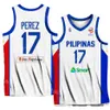 印刷6クラークソン17ジェイマーペレスジャージーフィリピンバスケットボールシャツ8スコッティトンプソン11カイザカリーソット23レンツアバンドキーファーラベナロジャーポゴイ2023ワールドカップ