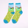 Femmes chaussettes mode heureux coton doux belle courbe hommes drôle dames filles Art