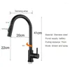 Kitchen Faucets Faucet Cold And Pull Out Two Function Deck Mounted Smart Sink Tap Black Battery Powered Touch