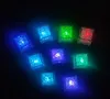 Luci a LED per cubetti di ghiaccio LED multicolore Lampada per cubetti di ghiaccio con sensore liquido LED Glow Light Up per Bar Club Festa di nozze Champagne 960 pacchi/lotto LL