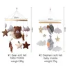 Rattles Mobiles Wooden Baby Rattles Soft Felt Cartoon Bear Cloudy Star Hanging Pendant Bed Bell Mobile Crib Montessori Toys For born Gift 230901