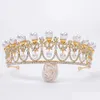 Hårsmycken 2021 Ny vintage barock brudtiaras tillbehör promenad i huvudkläder fantastiska ren kristaller och kronor 1925 droppleverans h dhhqs