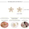 Boucles d'oreilles CANPEL plaqué or fleur cubique Zircon femmes unisexe mode minimaliste pour bijoux de fête de mariage nuptiale