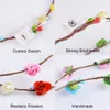 Other Event Party Supplies 12PCS Flower Wreath Luminous 10LED Headpiece Garland Crown Headband Glowing For Wedding Christmas Garlands 230901