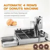 1800 szt. Automatyczny producent pączków pączki Fryer Fryer cztery rzędy maszyny Donuts Machine