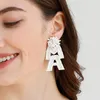 Boucles d'oreilles pendantes Mama Miyuki pour femmes, accessoires d'été, boucles d'oreilles perlées faites à la main, bijoux Bobemian, cadeaux de fête des mères, 2023 Pendientes