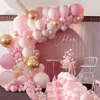 Andere evenementen Feestartikelen Retro Roze Blauw Ballon Boog Garland Kit Bruiloft Set Meisje Verjaardag Decoratie Baby Douche Decor Globos 230904