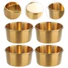 Bakningsverktyg 4 PCS Sauce Plate Dip Cups Rostfritt stål Bowl Appetizer Dipping Bowls Plates och krydda rätter små