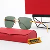 Designer de moda óculos de sol homens atitude clássica sem aro metal quadrado quadro popular retro avant-garde ao ar livre uv 400 óculos de sol de proteção