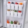 Storage Bottles 2PC Refrigerator Organizer Box Snap-fit Design Home Freezer Side Door For Kitchen Food Preservation